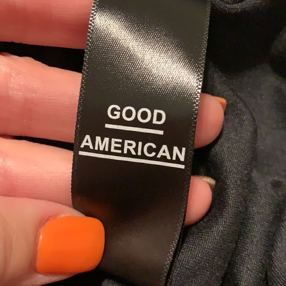 GOOD AMERICAN Black Tortoise Ring Corset Top SMALL - Picture 8 of 10